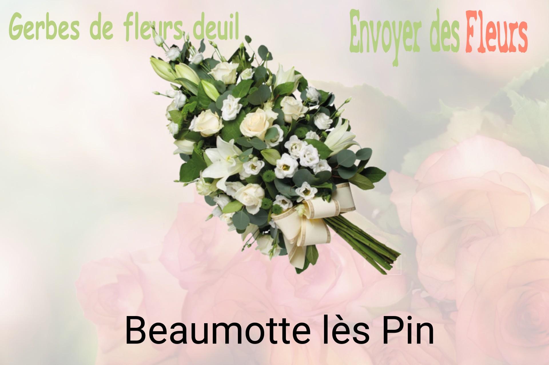 Gerbe de fleurs de deuil livrée à Beaumotte-lès-Pin